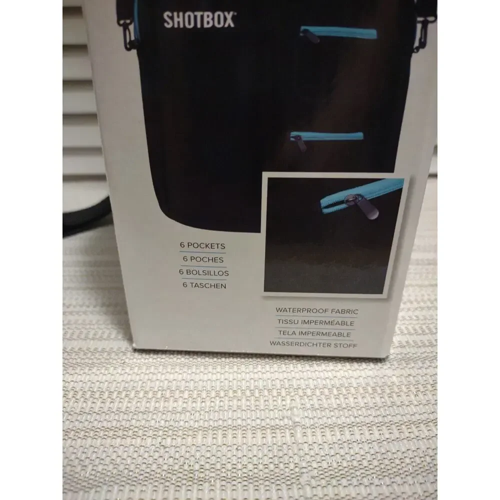 New open box We R Memory Keepers ShotBox Premium Storage Bag 6 pockets strap